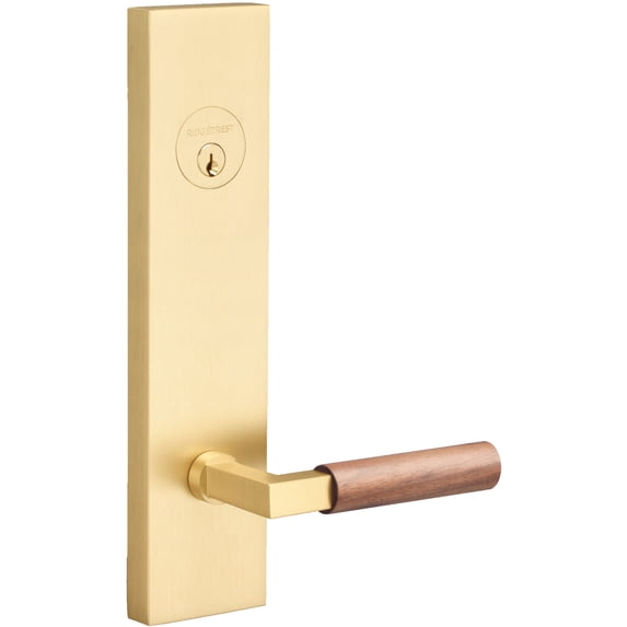 Sure-Loc LV307 SB-GRIP WN Levanto Single Cylinder Keyed Entry Lever Set And Deadbolt Combo