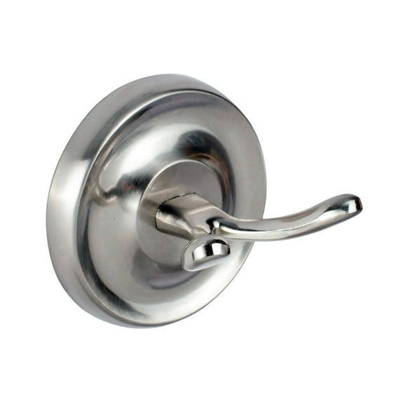 Sure-Loc Pd-Rh1 Pinedale Double Robe Hook - Nickel