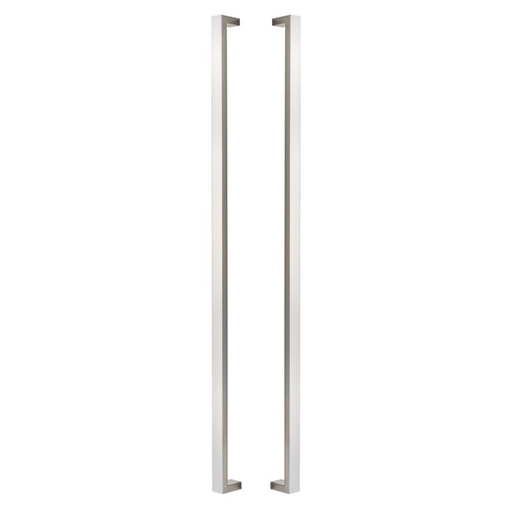 Sure-Loc PL-2SQ72 32D Square 72" Center To Center Single Door Pull - Satin Stainless