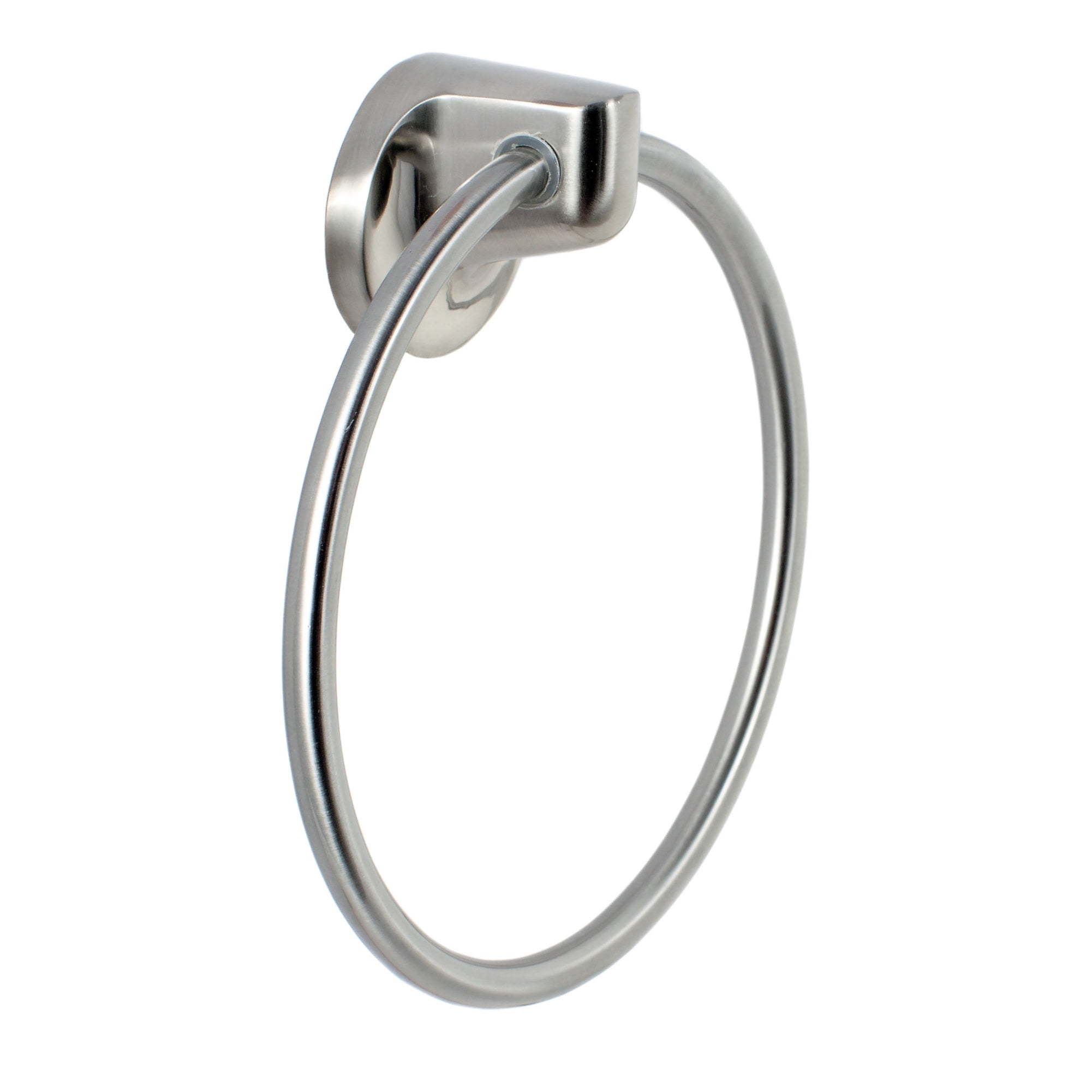 Sure-Loc Boulder Bath Towel Ring - Satin Nickel Finish, Surface Mount Bathroom Hardware 1 thumbnail image