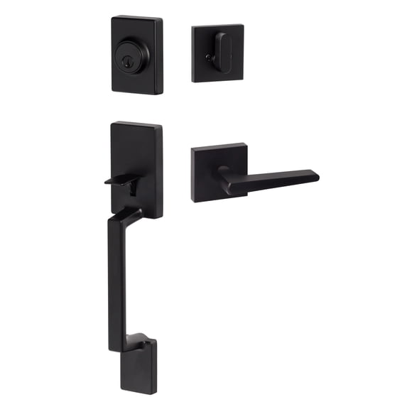 Sure-Loc SH507-S-BS-SQ FBL Stockholm Sectional Single Cylinder Keyed Entry Handleset -