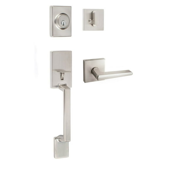Sure-Loc Sh507-S-Bs-Sq Stockholm Sectional Single Cylinder Keyed Entry Handleset - Nickel