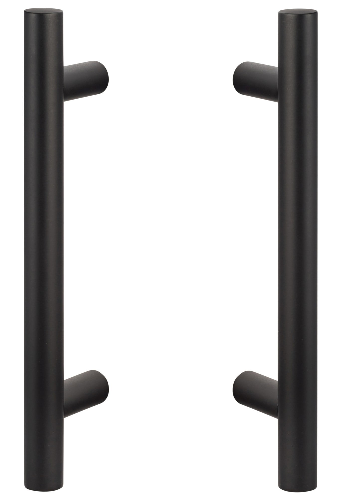 12" Flat Black Minimalist Shower Door Handle