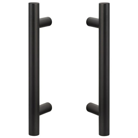 Sure-Loc SHR-RD1 FBL Ladder 8" Center To Center Back To Back Door Handle Pull Set - Black
