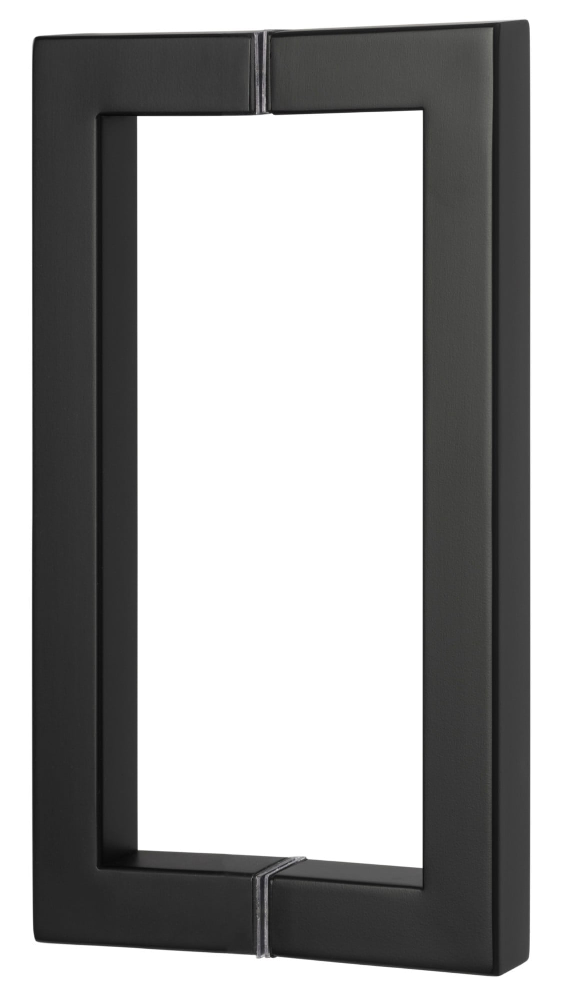 Flat Black Square Shower Door Handle Pull Set