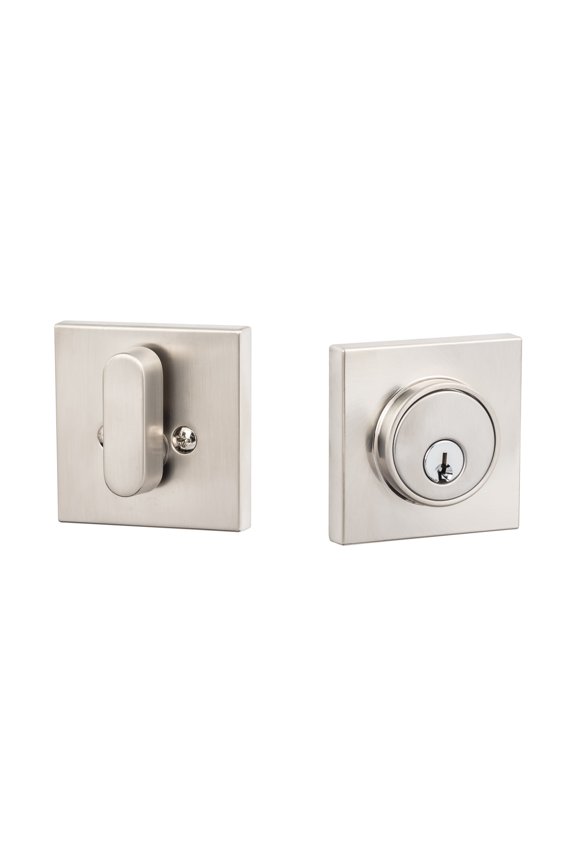 Square Modern Deadbolt Grey Satin