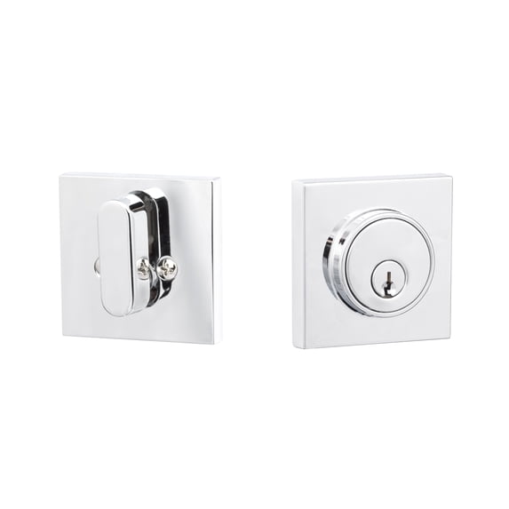 Sure-Loc Square Modern Deadbolt Silver Chrome Finish