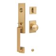 thumbnail image 1 of Sure-Loc TN507-OK SB Turin One Piece Single Cylinder Keyed Entry Handleset - Brass, 1 of 5