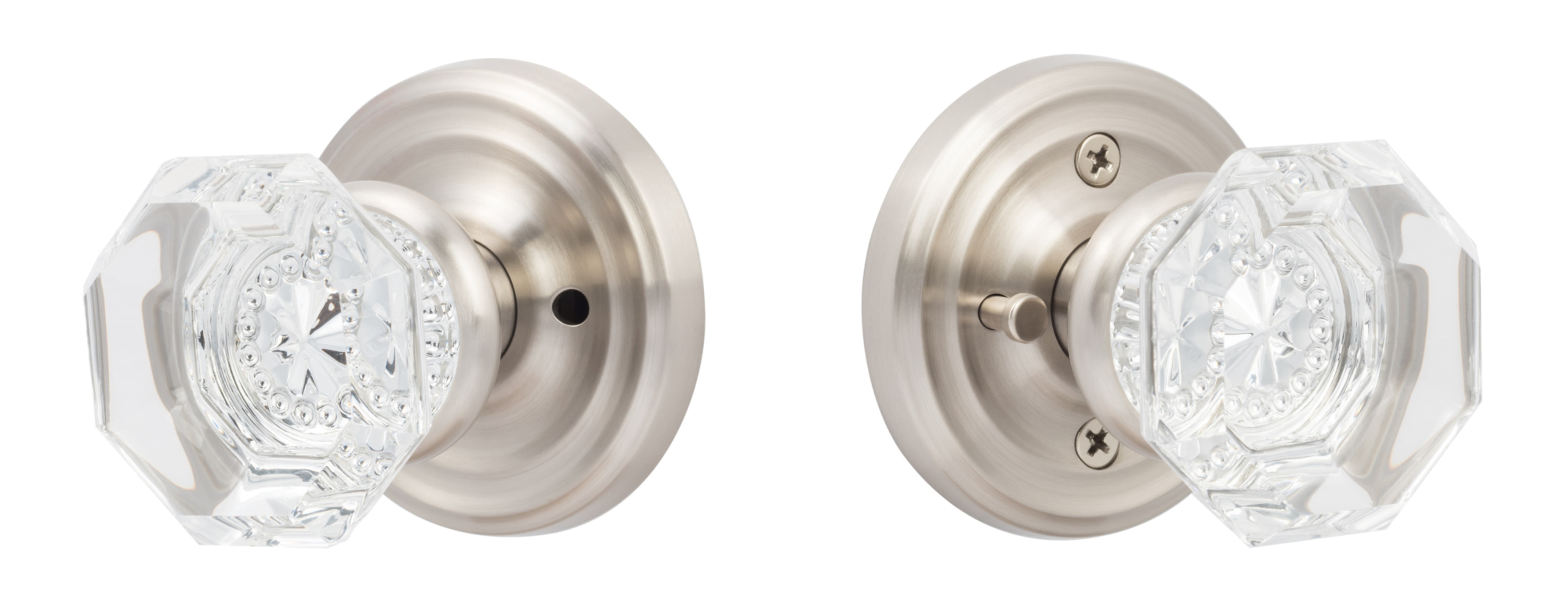 Sure-Loc Torrey Privacy Door Knob Silver Nickel Nickel Finish