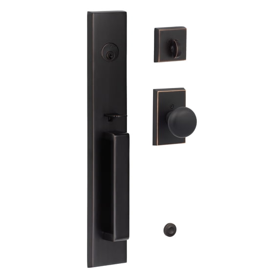 Sure-Loc VL507-OK 11P Vail Full Plate Single Cylinder Keyed Entry Handleset - Bronze