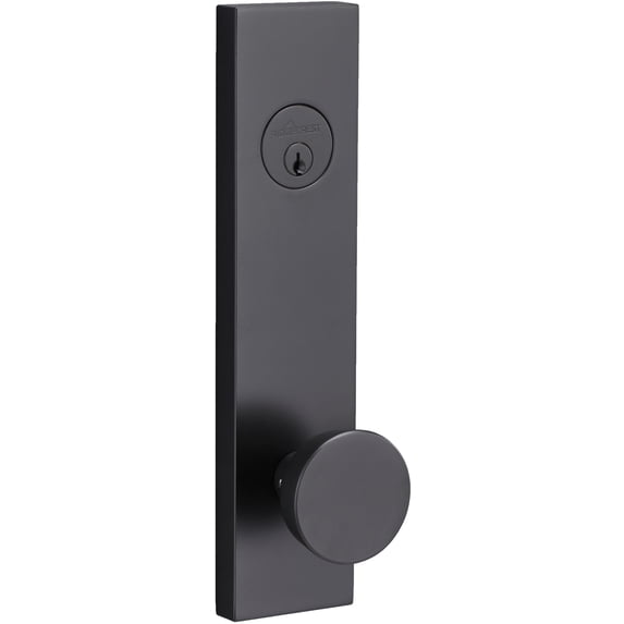 Sure-Loc ZT307 FBL Zermatt Keyed Entry Knob Set And Deadbolt Combo Pack Sideplate - Black