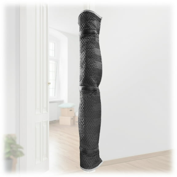 Sure-Max Door Jamb Protector Pad with 3 Sewn-in Steel Spring Clips, 72"  x 24", Black