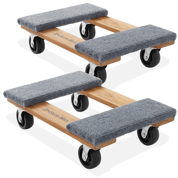 Sure-Max Heavy-Duty Furniture Moving Dolly, 2-Pack, 12 in. x 18 in.