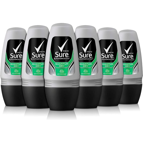 Sure Men Quantum Roll-On Anti-Perspirant Deodorant 50 ml - Pack of 6