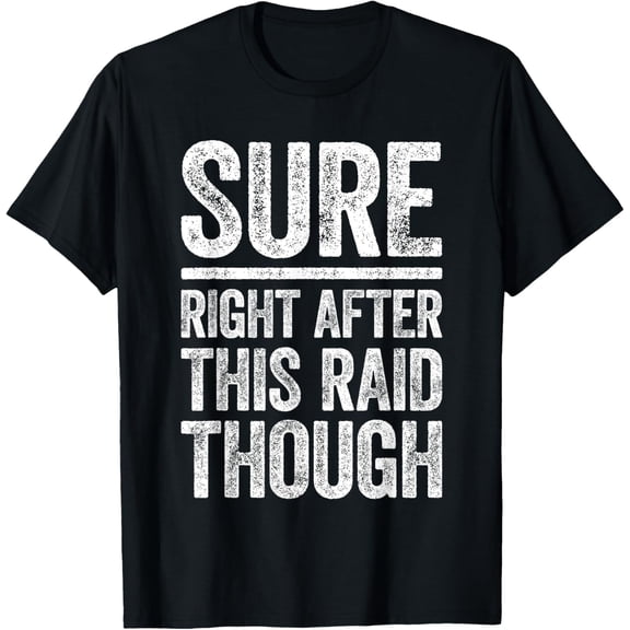 Sure Right After This Raid Though T-Shirt Video Game Lover T-Shirt