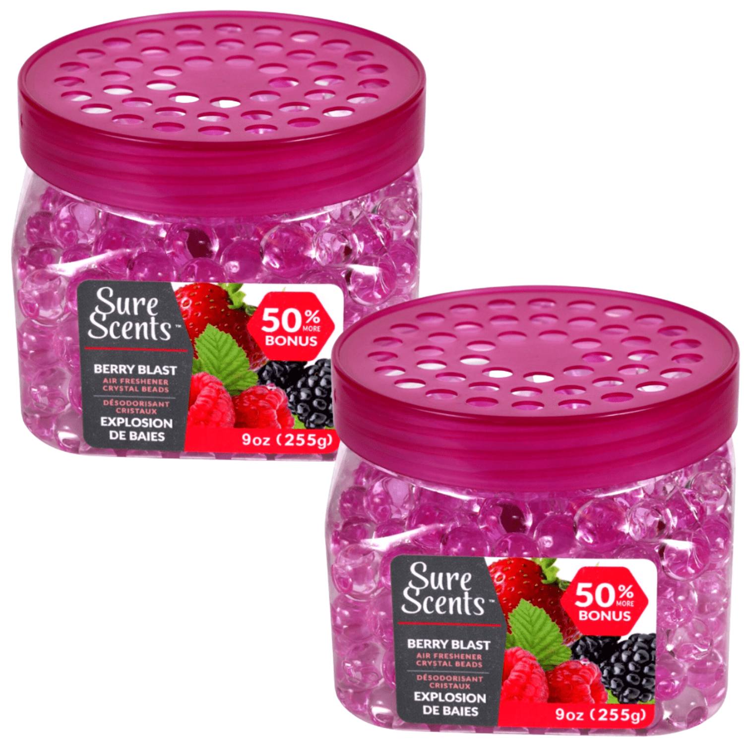 Sure Scents Crystal Beads Air Fresheners Berry Blast Scent Eliminate