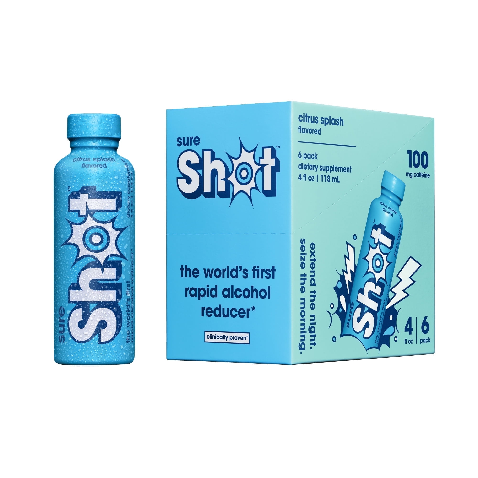 Free Shipping! Sure Shot Recovery Drink Citrus Splash 6 Pack