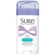 Sure Solid Anti-Perspirant Deodorant, Invisible Solid, Unscented, 2.6 oz (Unisex)