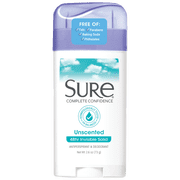 Sure Solid Anti-Perspirant Deodorant Stick, Unscented, Women, 2.6 oz