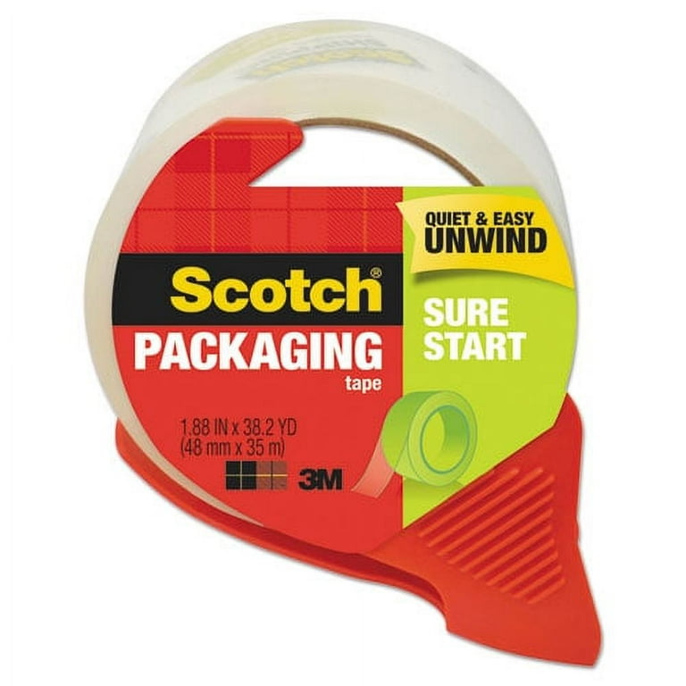 Sure Start Packaging Tape with Dispenser, 3 Sure Start Packaging Tape with Dispenser, 3