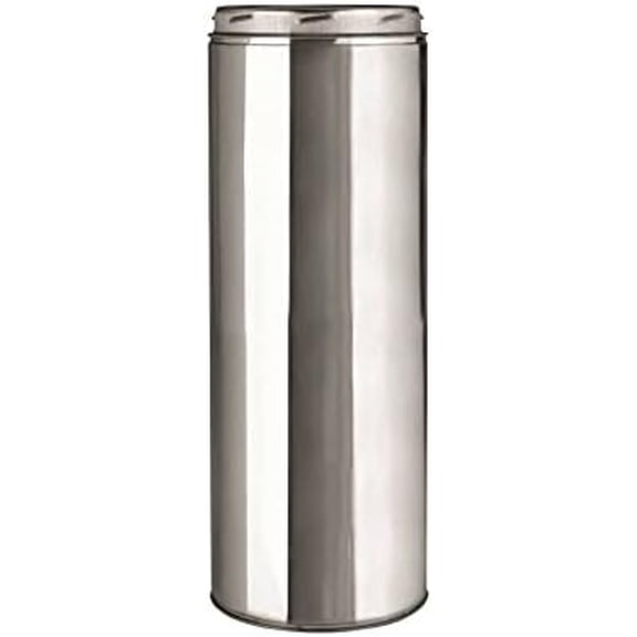 Sure-Temp Insulated Chimney Pipe with Locking Band, 6" x 18" For Selkirk 206018