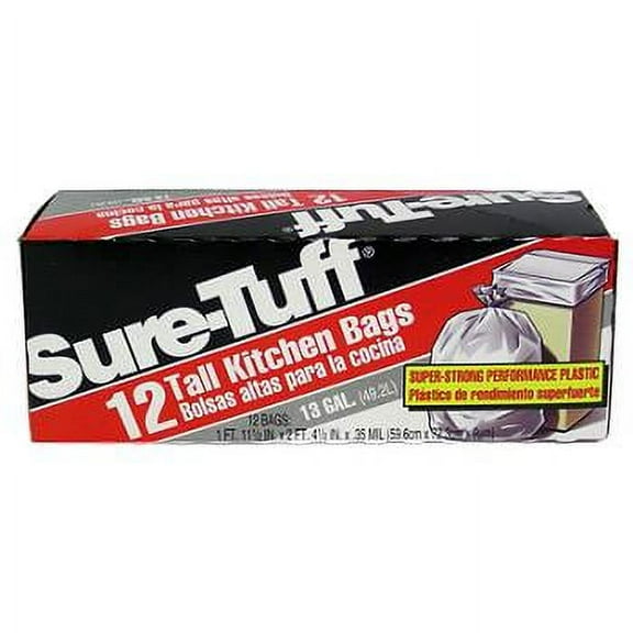 Sure-Tuff, Kitchen Bags 13Gal (Red), Count 1 - Garbage Bags / Grab Varieties & Flavors