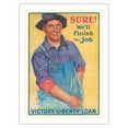 thumbnail image 1 of Sure We'll Finish the Job - Victory Liberty Loan - Vintage War Poster by Gerrit Beneker c.1918 - Fine Art Matte Paper Print (Unframed) 24x32in, 1 of 4