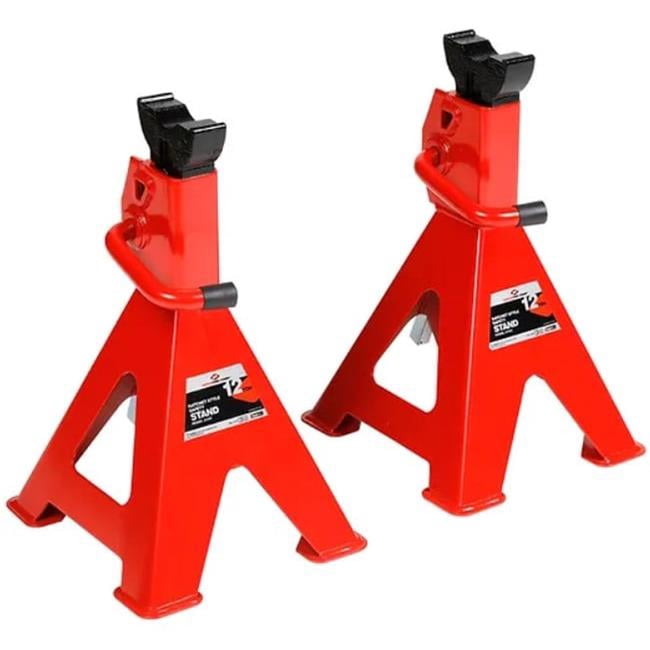 Sure Werx AFF3312C 12 Ton Ratchet Jack Truck Stand, Pack of 2