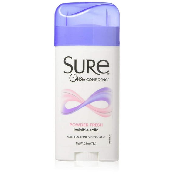 Sure Wide Anti-Perspirant Deodorant Original Solid Powder Scent 2.70 oz (Pack of 3)