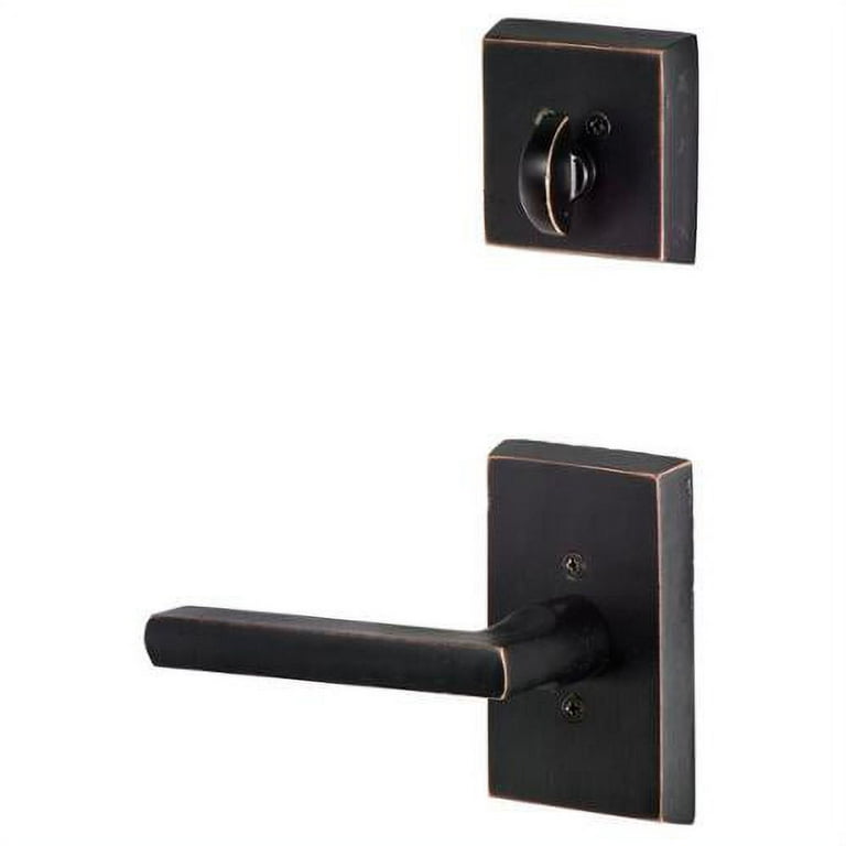 Sure-Loc Hardware Sandstone Vintage Bronze Single-Cylinder Keyed Entrance Leverset with Deadbolt, Left-Handed Sure-Loc Hardware Sandstone Vintage Bronze Single-Cylinder Keyed Entrance Leverset with Deadbolt, Left-Handed