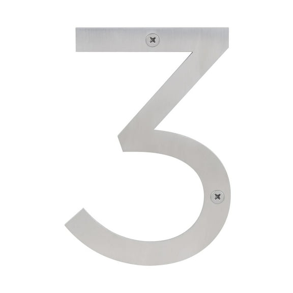 Sure-loc Stainless-steel House Numbers - 6"H Silver/3