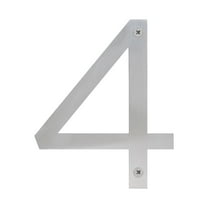 Sure-loc  Stainless-steel House Numbers - 6"H Silver/4