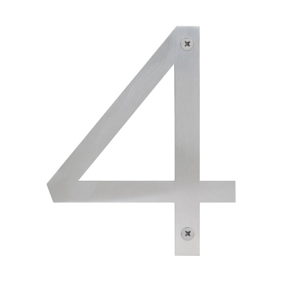 Sure-loc Stainless-steel House Numbers - 6"H Silver/4