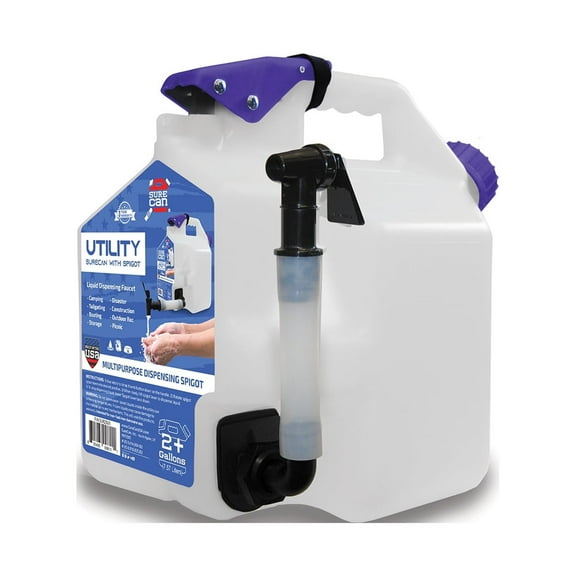 SureCan SUR2SU1 Camping Portable Water Station 2 Gallon Utility Tank with Spigot