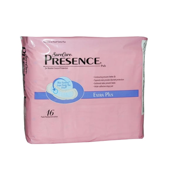 SureCare Bladder Control Pads 1140A One Size Fits Most Case of 96, White/Blue