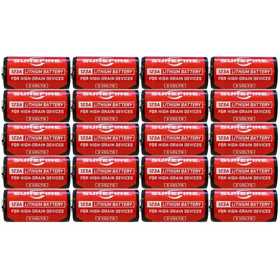 SureFire SF12-BB 123A CR123 3-Volt Lithium Batteries - 20 Pack By Visit the SureFire Store