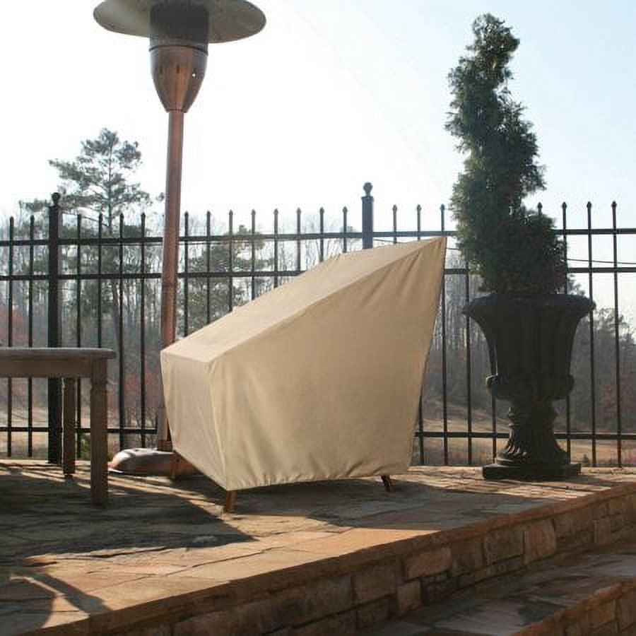 SureFit 40" x 33" x 36" Beige Rectangle Patio Chair Cover with Water Resistant