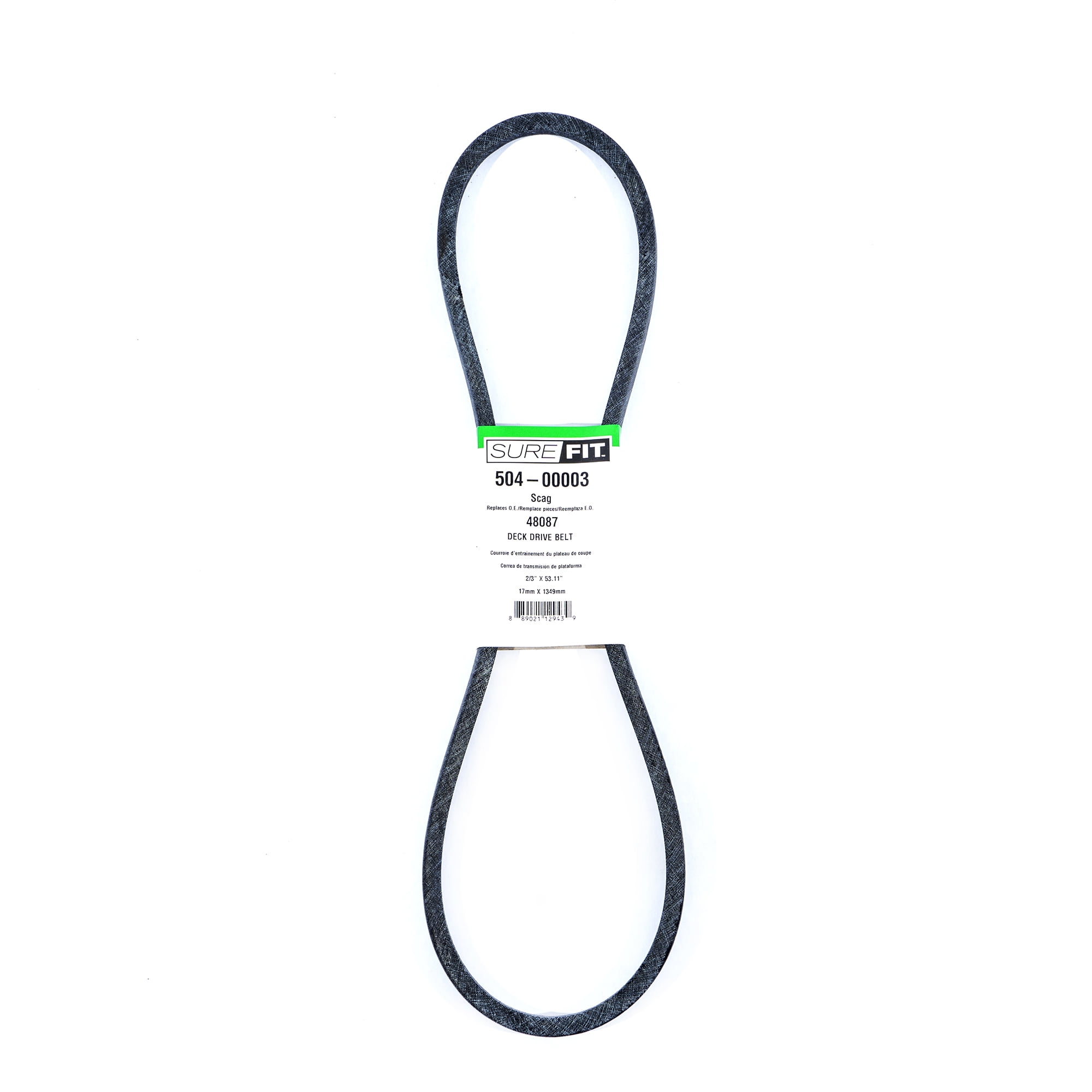 SureFit Deck Drive Belt for Scag 48087 SMZ SSZ ST SW 48" Lawn Mowers