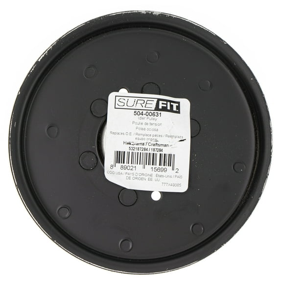 SureFit 504-00631 Flat Idler Pulley Husqvarna 187284 532187284 GT2254 GTH2254