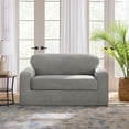thumbnail image 1 of SureFit  Cedar Stretch Textured 2 Piece Loveseat Slipcover - 40x73 Gray, 1 of 7