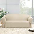 thumbnail image 1 of SureFit Cotton Duck Canvas Sofa Slipcovers, Sofa Cover Cotton Solid One Piece Design, Couch Cover, Natural, 1 of 3