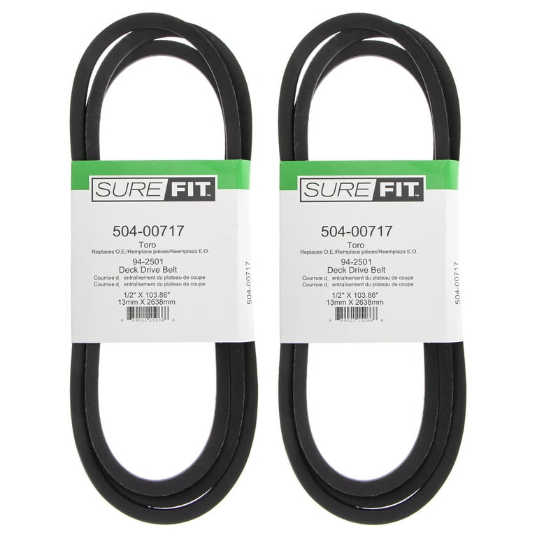 SureFit Deck Drive Belt 94-2501 Toro 42