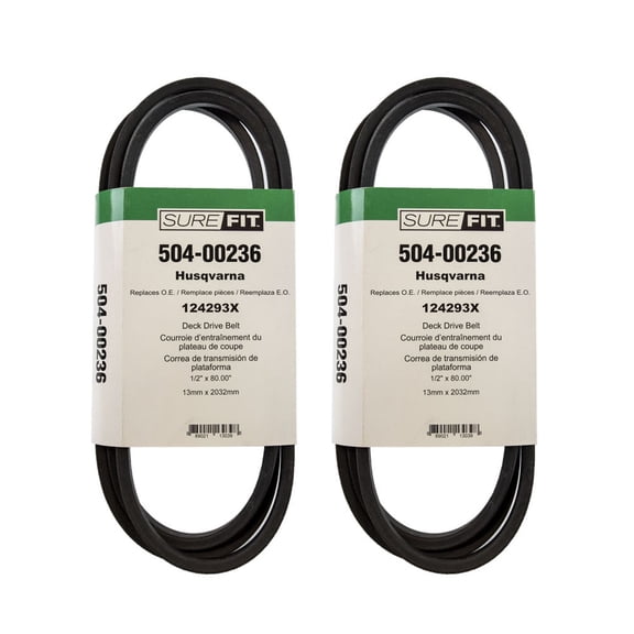 SureFit Deck Drive Belt CTB12538 124293X AYP 3363 CC1236 CT 1036 1236 2PK