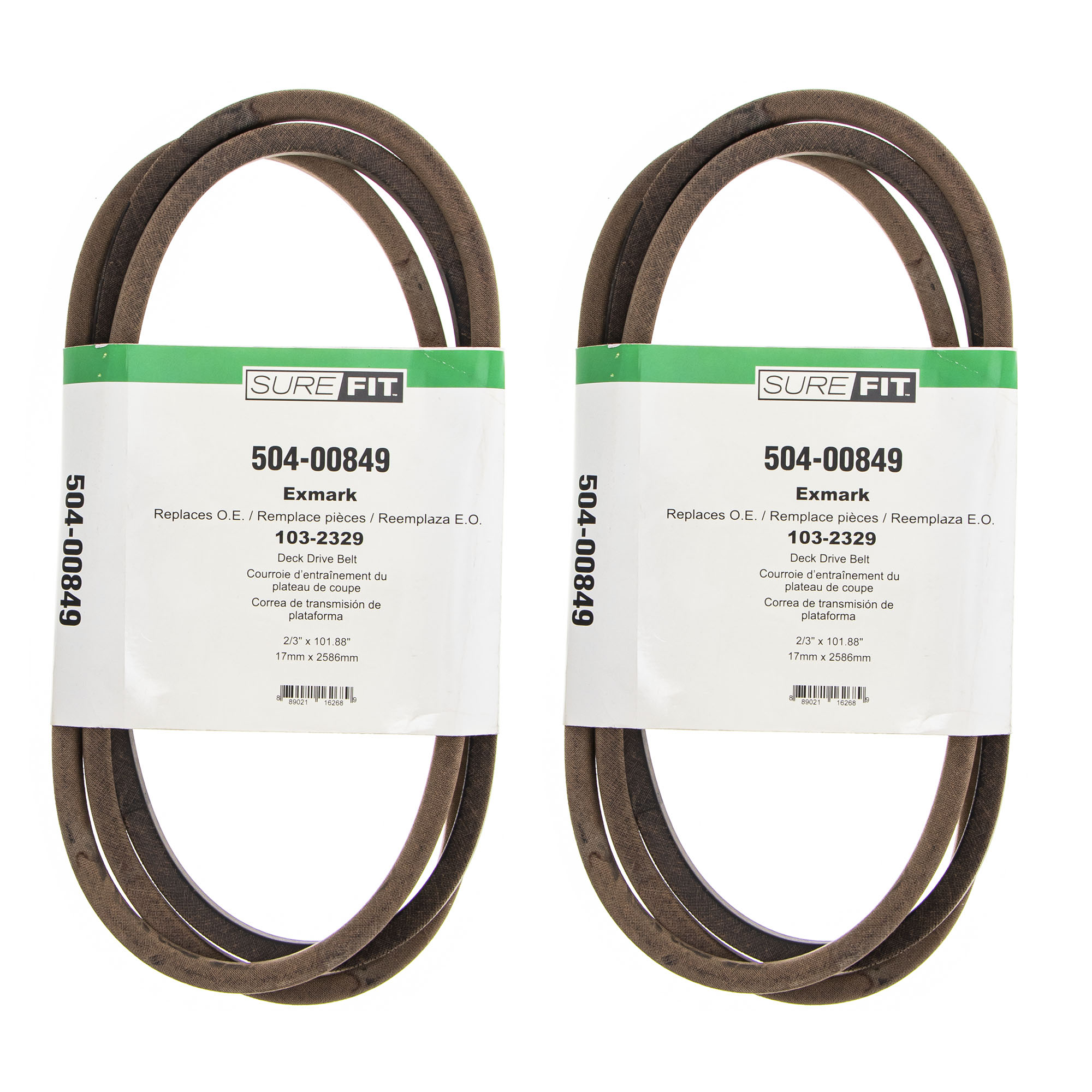 SureFit Deck Drive Belt Replacement for Exmark 1032329 52" Decks