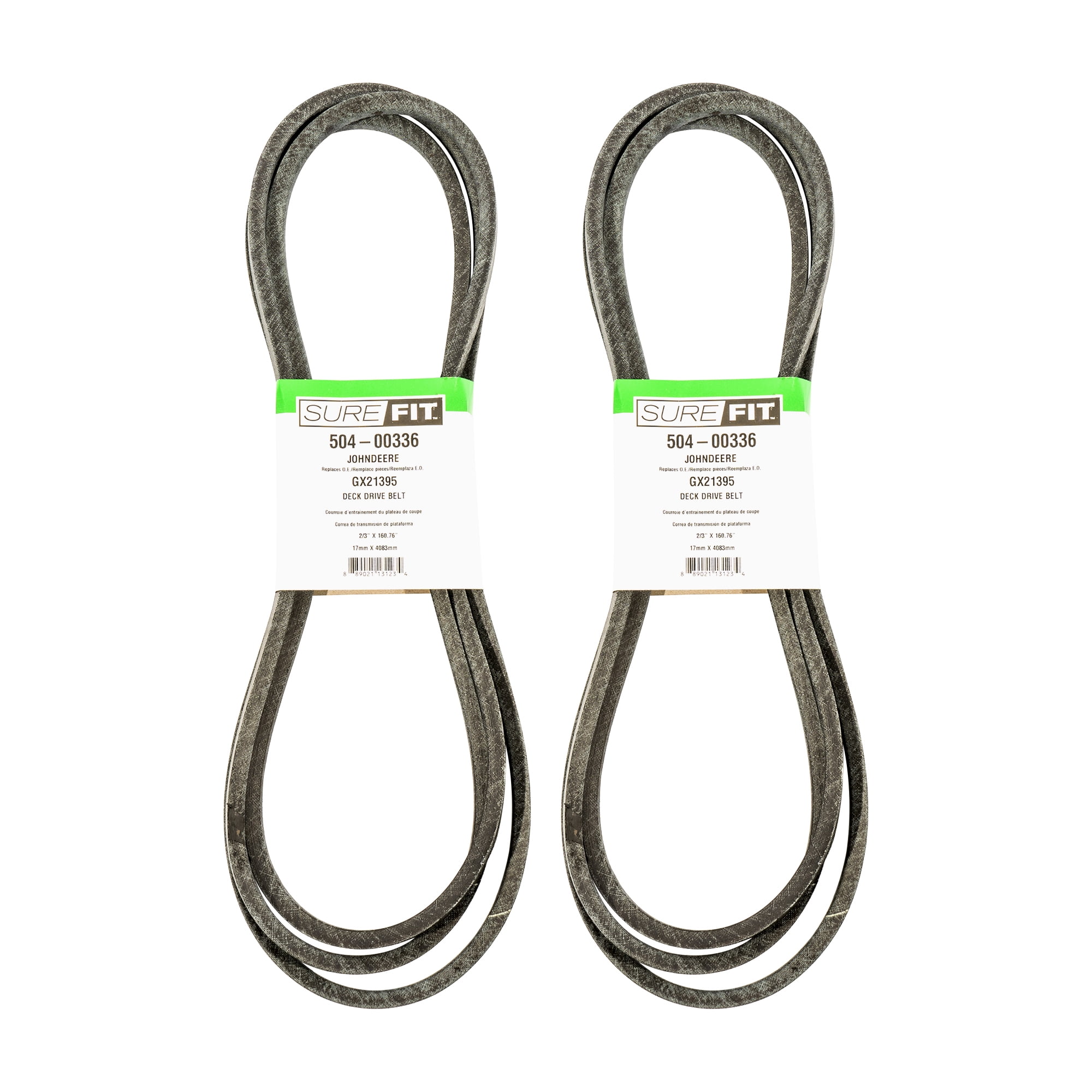 SureFit Deck Drive Belt Replacement for John Deere GX21395 D170 E180 G110 LA150 LA175 2 3