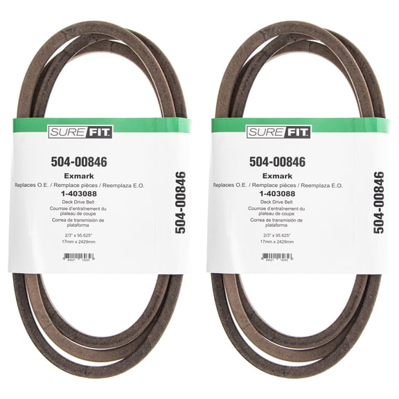 SureFit Deck Drive Belt for Exmark 1-403088 52" 5-Speed Viking Hydro Mowers 2pk