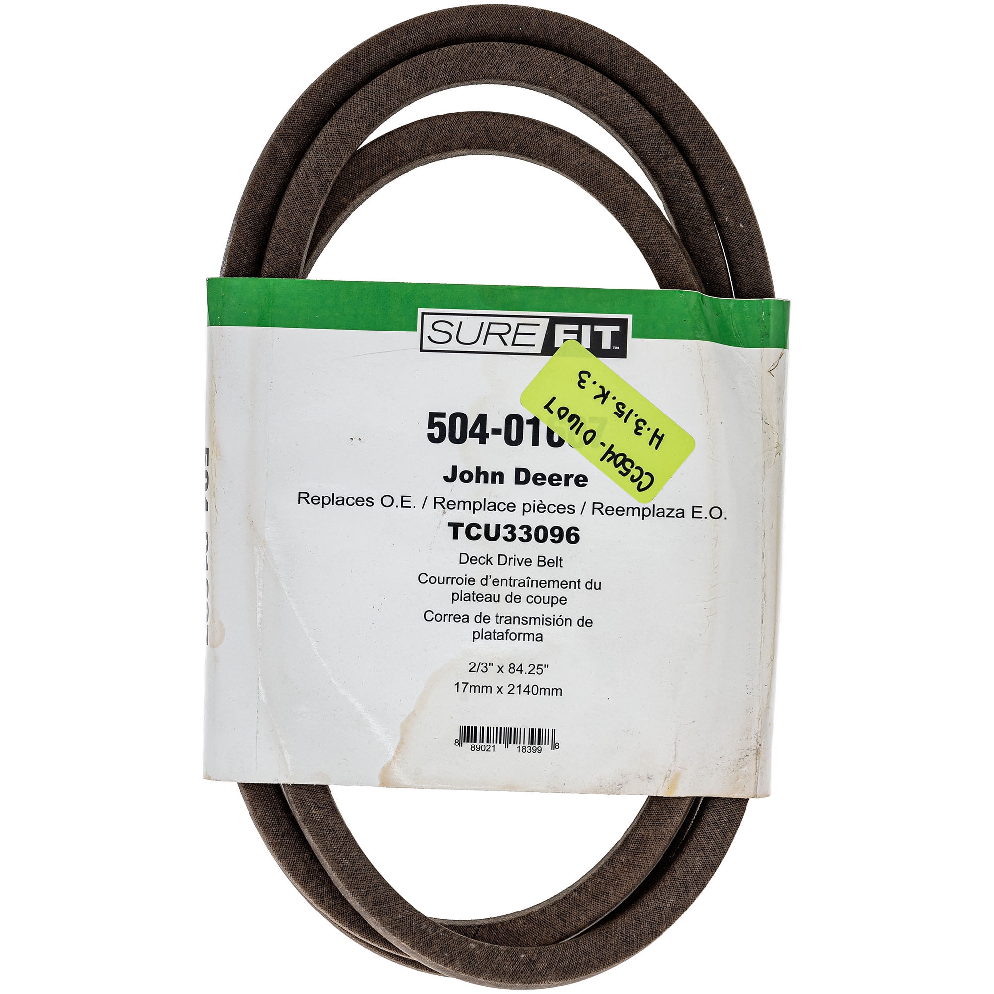SureFit Deck Drive Belt for John Deere TCU33096 WG32A WG36A Walk