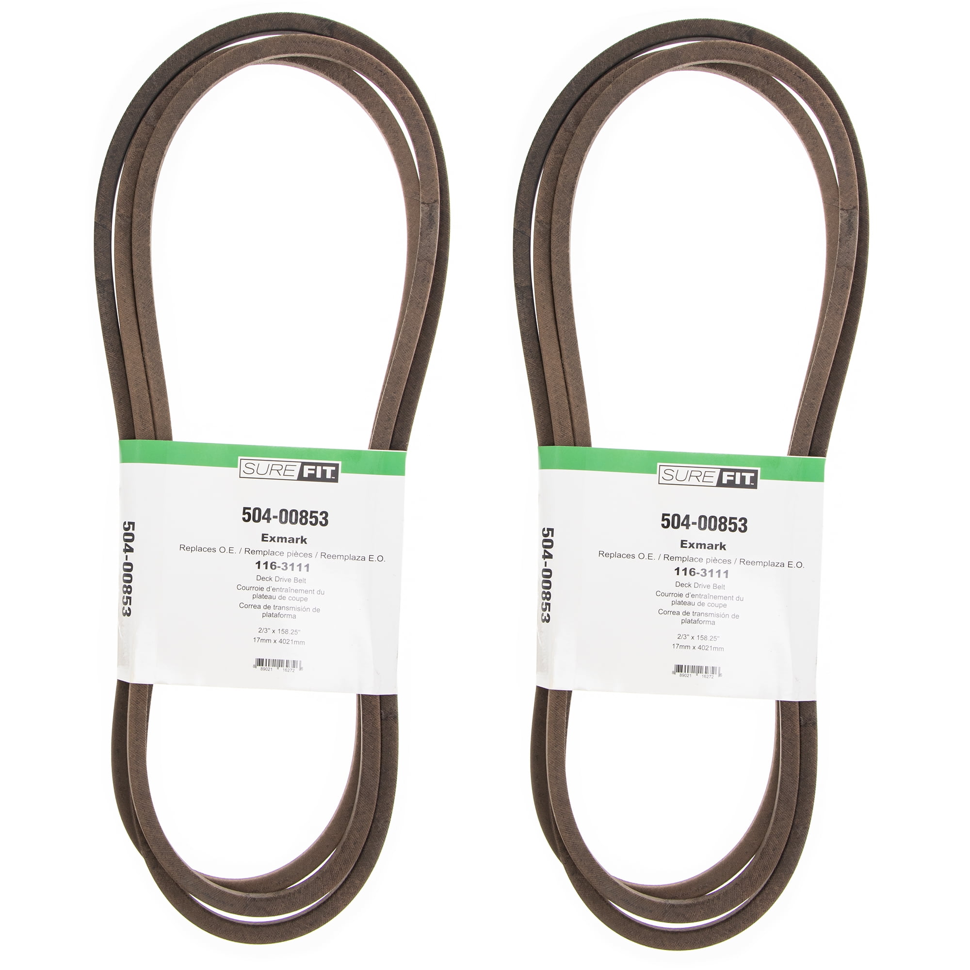 SureFit Deck Drive Belts Replacement for Exmark 11631111 52" StandOn