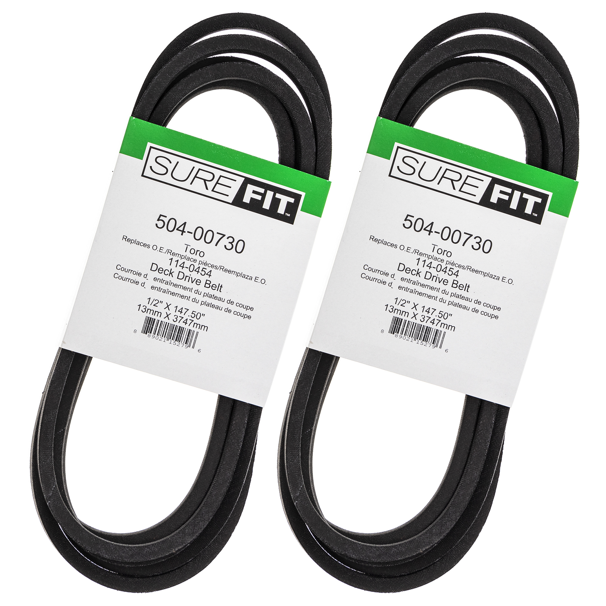 SureFit Deck Drive Belts Replacement for Toro 1140454 52" GrandStand