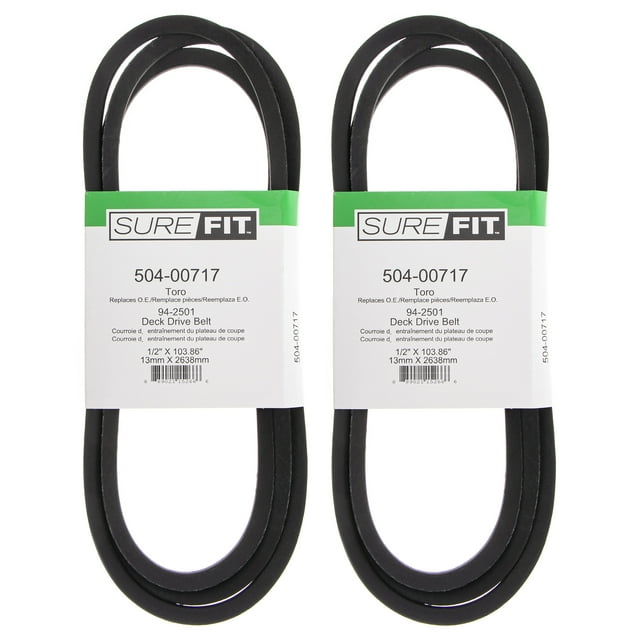 SureFit Deck Drive Belt 942501 Toro 42" 48" 52" 300 GT Recycler 260